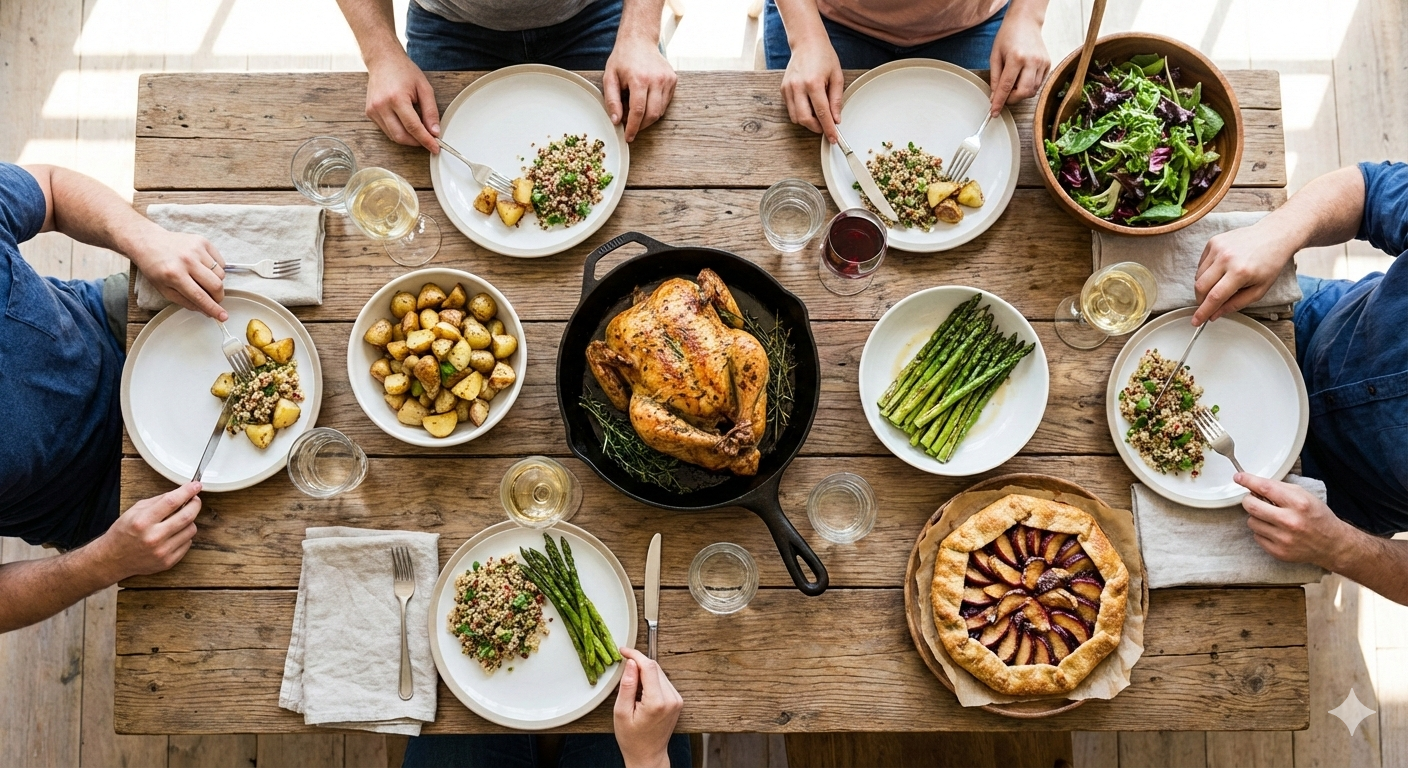 Dinner table setting